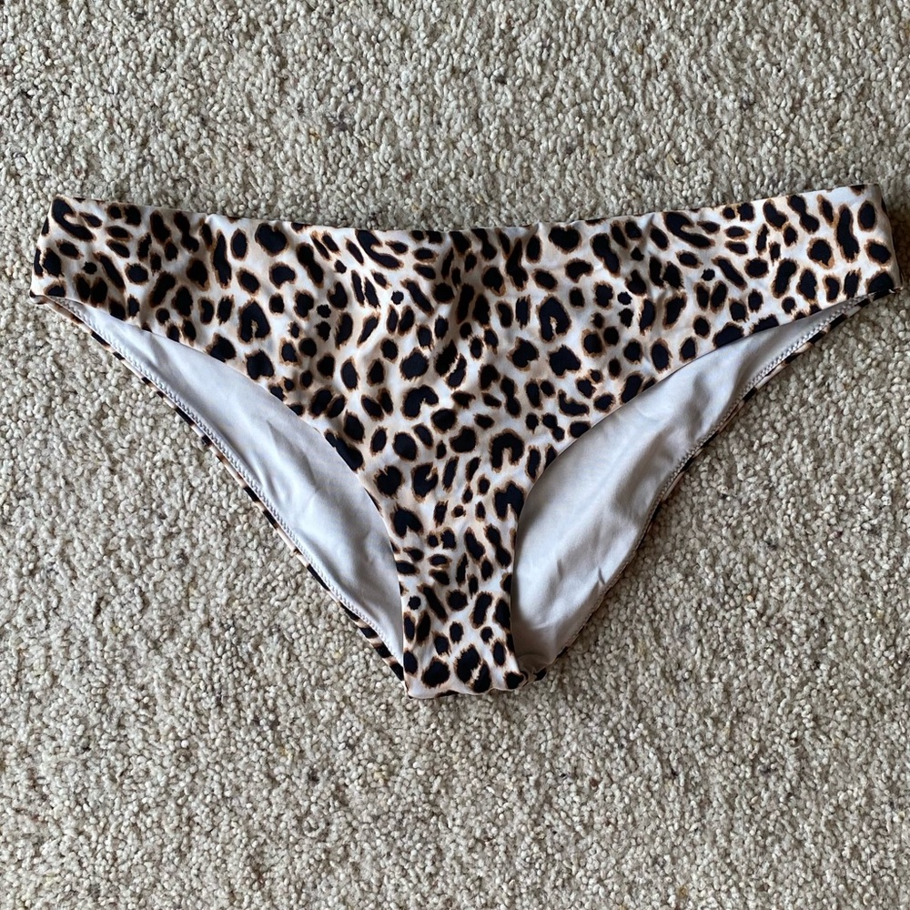 PINK Cheetah Print Cheeky Swim Bottoms